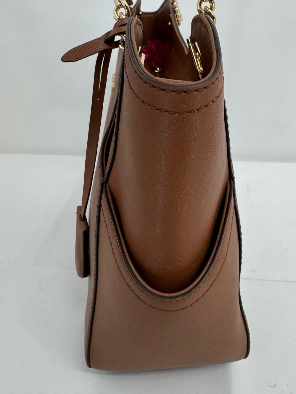 Michael Kors Jet Set Travel Large Chain Saffiano Leather Shoulder Tote Bag